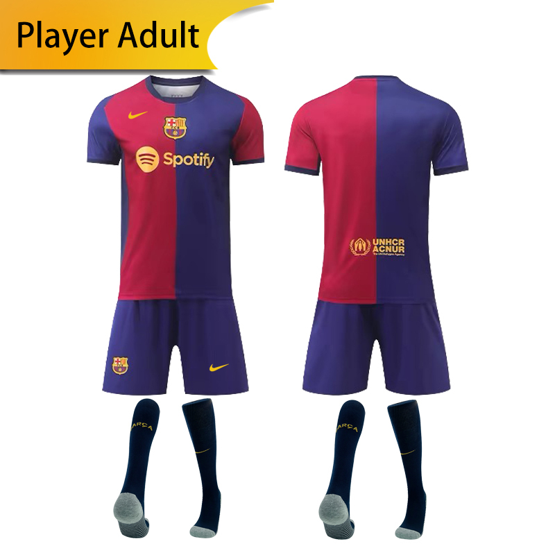 Barcelona home Player 24/25 shirt+shorts+sock kit Football team shirt Jersey