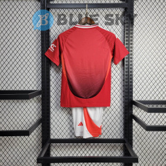 Manchester United Home KIDS 24/25 shirt+shorts+sock kit Football team shirt Jersey