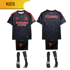 Benfica away KIDS 24/25 shirt+shorts+sock kit Football team shirt Jersey