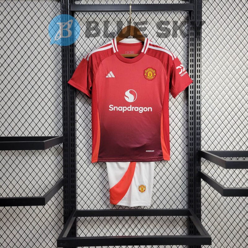 Manchester United Home KIDS 24/25 shirt+shorts+sock kit Football team shirt Jersey