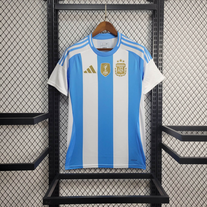 Argentina home  24/25 shirt+shorts+sock kit Football team shirt Jersey