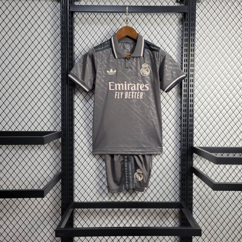 Real Madrid 2 away kids 24/25 shirt+shorts+sock set Football team shirt Jersey