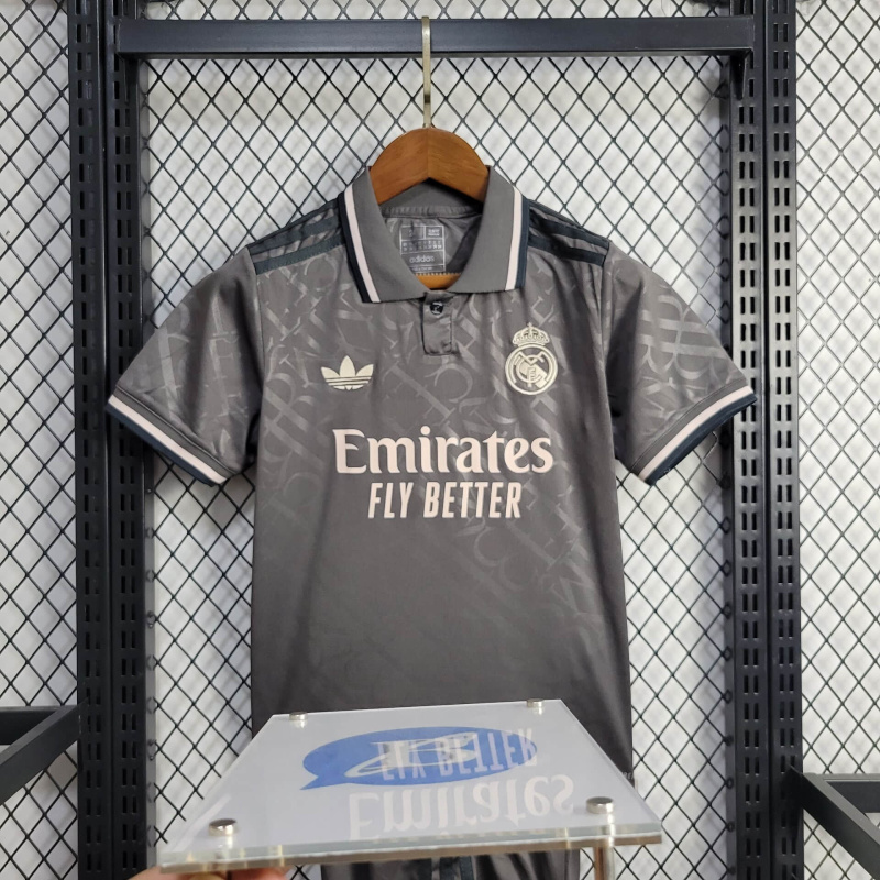 Real Madrid 2 away kids 24/25 shirt+shorts+sock set Football team shirt Jersey