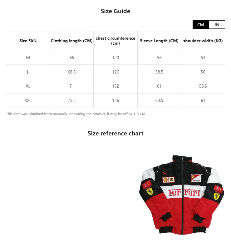 F1 racing suits, fully embroidered F1 racing suits, motorcycle riding suits, winter cotton warm jackets
