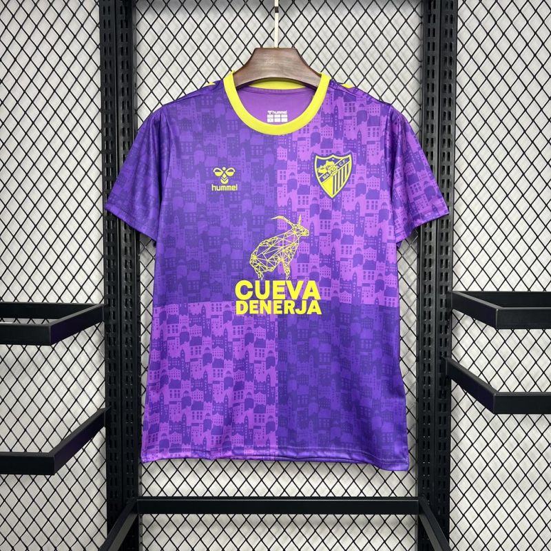 Malaga Purple pre-match training 24/25 Football team shirt Jersey