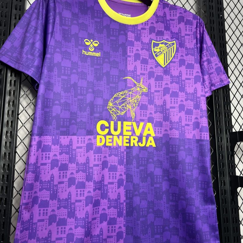 Malaga Purple pre-match training 24/25 Football team shirt Jersey