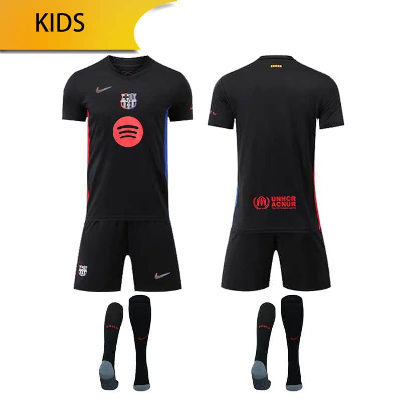 Barcelona away KIDS 24/25 shirt+shorts+sock kit Football team shirt Jersey