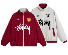 Manchester United Two sided windbreaker jacket Football team shirt Jersey Sports shirt