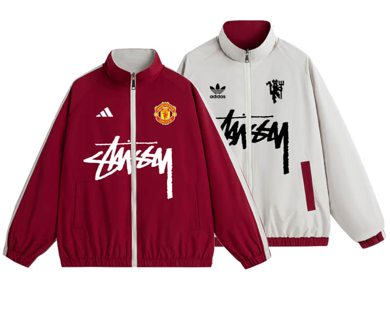 Manchester United Two sided windbreaker jacket Football team shirt Jersey Sports shirt