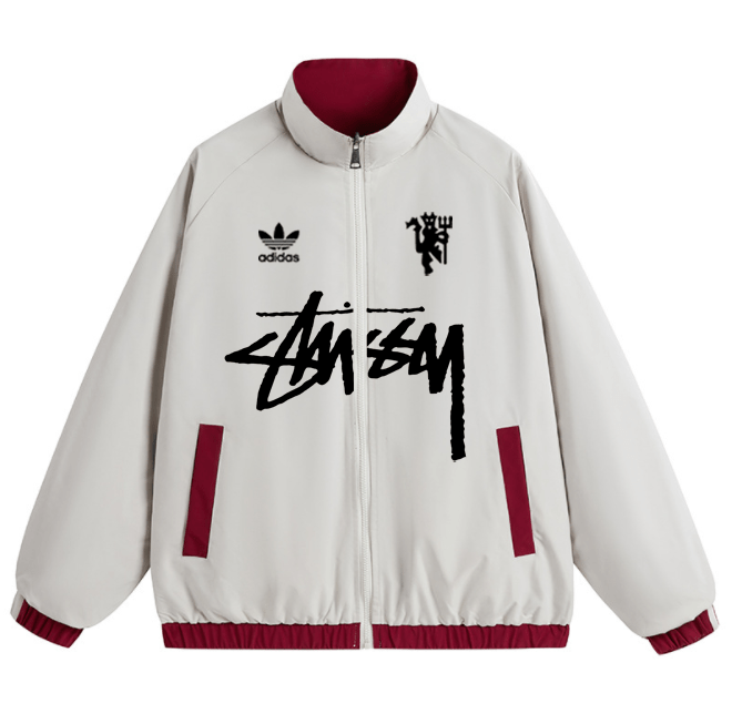 Manchester United Two sided windbreaker jacket Football team shirt Jersey Sports shirt