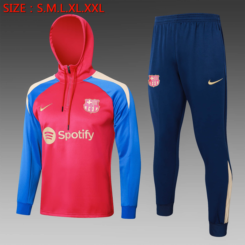 Barcelona Long-sleeved half-pull training kit 24/25 Football team shirt Jersey Sports shirt