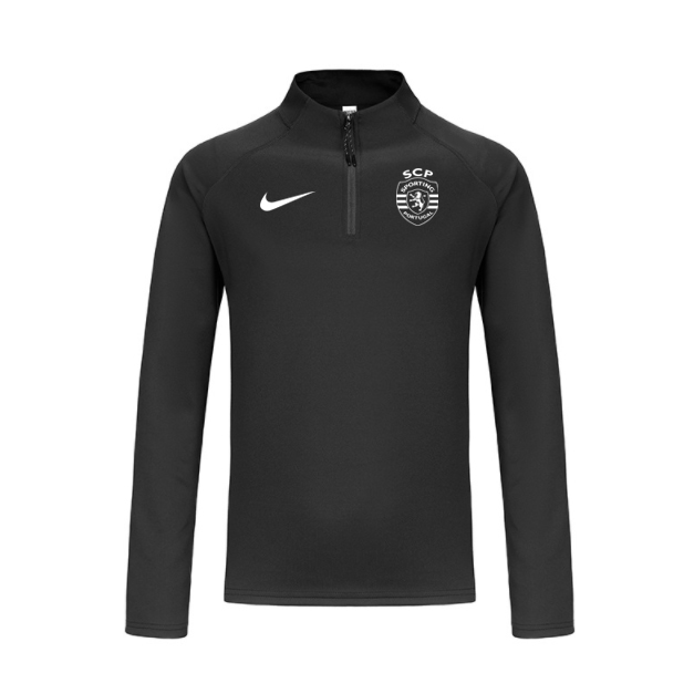 Sporting Lisbon  Long-sleeved half pull training Quick drying sports and fitness shirt  football team jersey, sports shirt