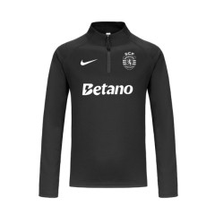 Sporting Lisbon  Long-sleeved half pull training Quick drying sports and fitness shirt  football team jersey, sports shirt
