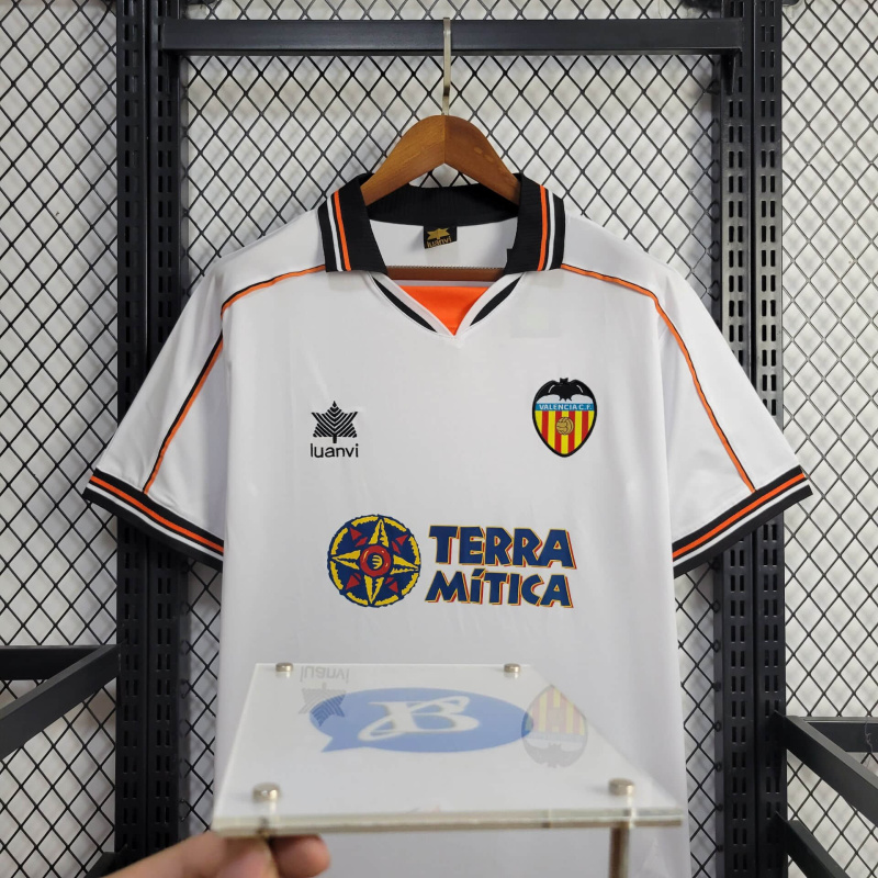 Retro Valencia Home 99/00 Football team shirt Jersey Sports shirt