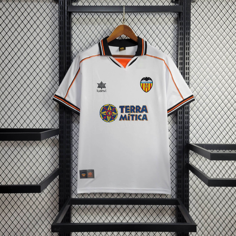 Retro Valencia Home 99/00 Football team shirt Jersey Sports shirt