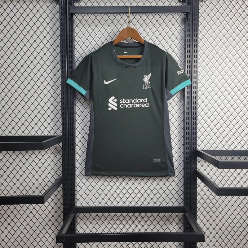 Women Liverpool Black Away 24/25 Football team shirt Jersey Sports shirt