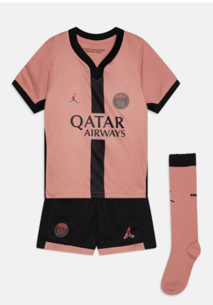 KIDS PSG 2 away 24/25 shirt+shorts+sock kit Football team shirt Jersey