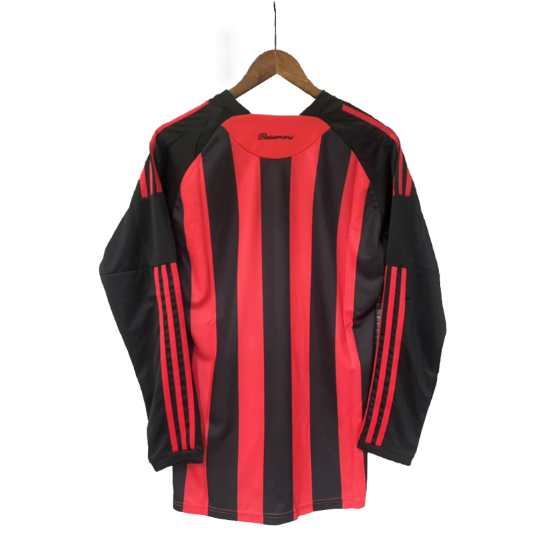 AC Milan home long sleeve Retro 2008 Football Team Shirt Jersey Sports Shirt