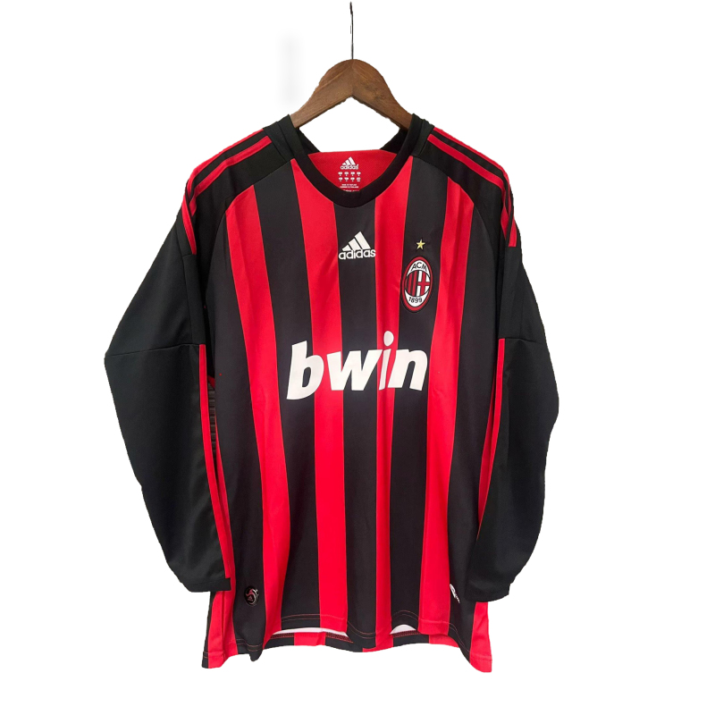 AC Milan home long sleeve Retro 2008 Football Team Shirt Jersey Sports Shirt