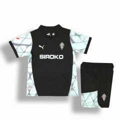 KIDS Sporting Gijon away 24/25 shirt+shorts kit Football team shirt Jersey