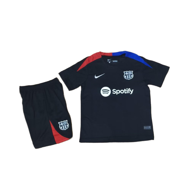KIDS Barcelona training uniform 24/25 shirt+shorts kit football team shirt Jersey