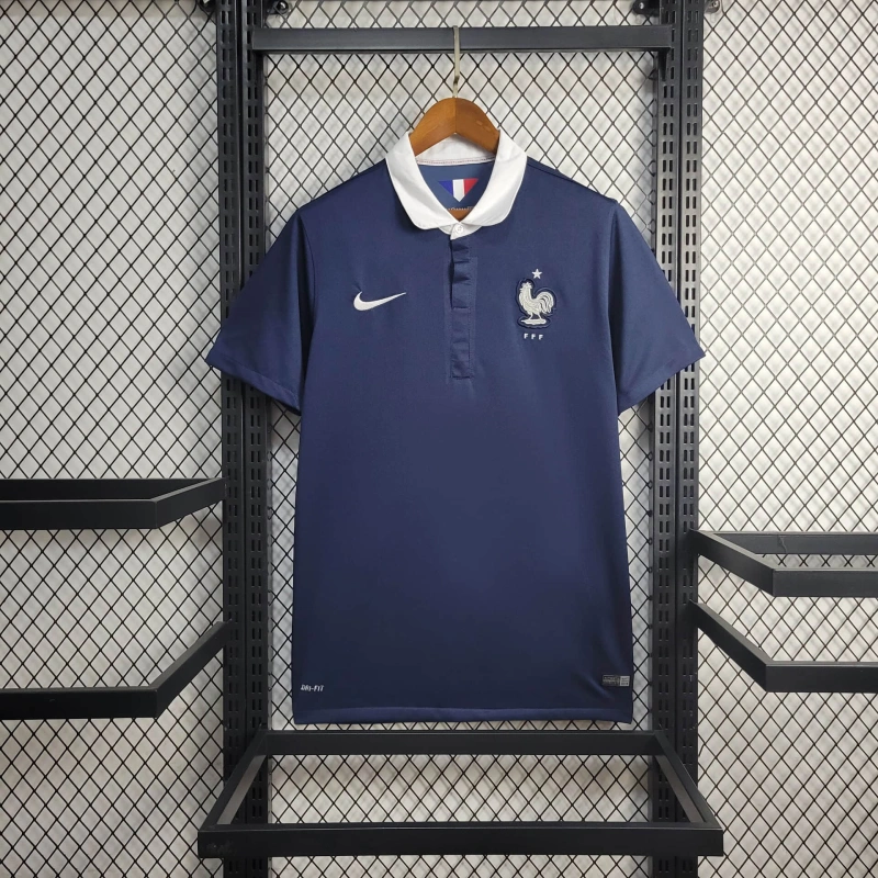 France home retro 2014 Football team shirt Jersey Sports shirt