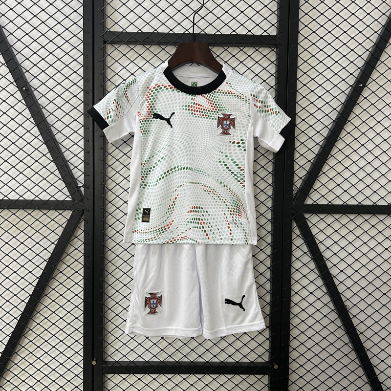 KIDS Portugal Away 25/26 shirt+shorts kit football team shirt Jersey
