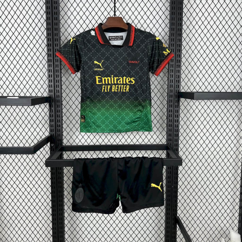 KIDS AC Milan Commemorative Edition 25/26 shirt+shorts kit football team shirt Jersey
