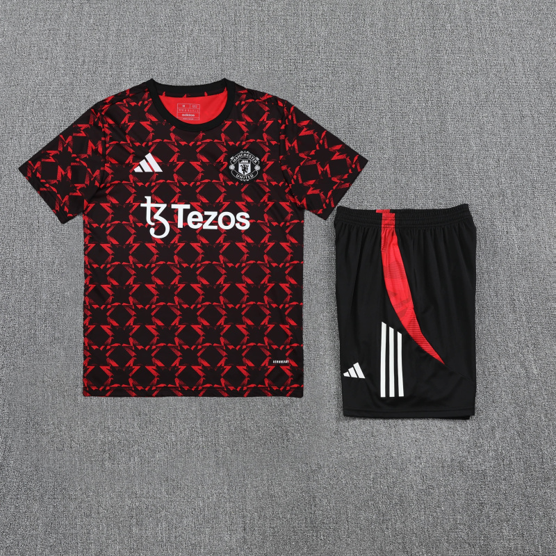 Manchester United Short sleeve training kit 25/26 New Season Football Jersey Sports Shirt