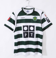 Sporting Lisbon Home 2001/03 Retro Football Jersey Sports Shirt