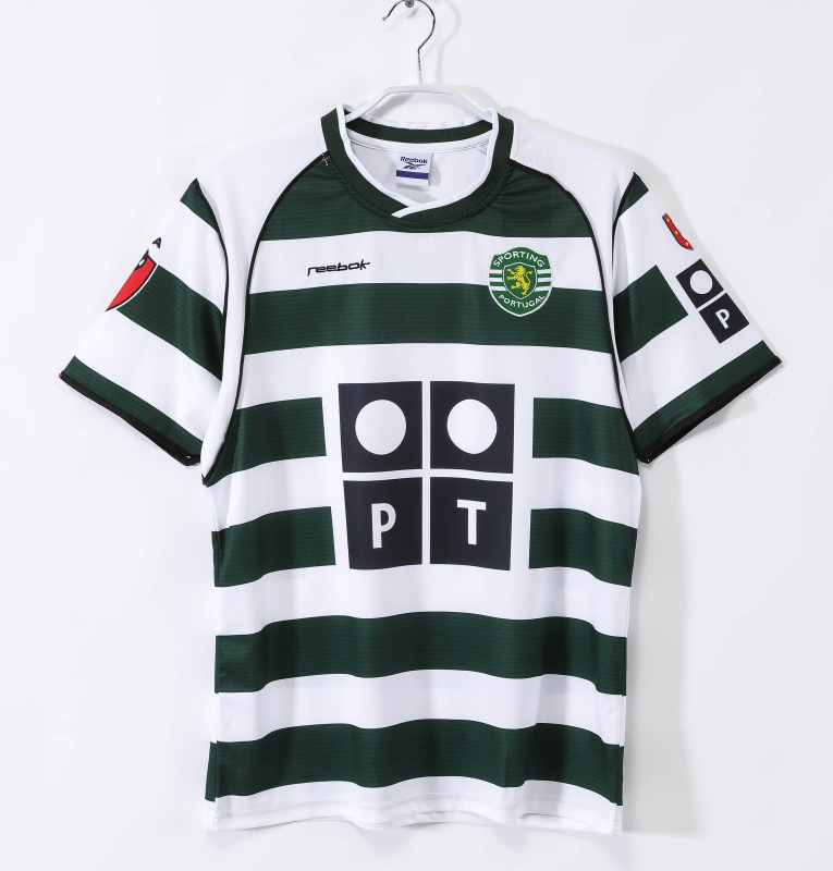 Sporting Lisbon Home 2001/03 Retro Football Jersey Sports Shirt