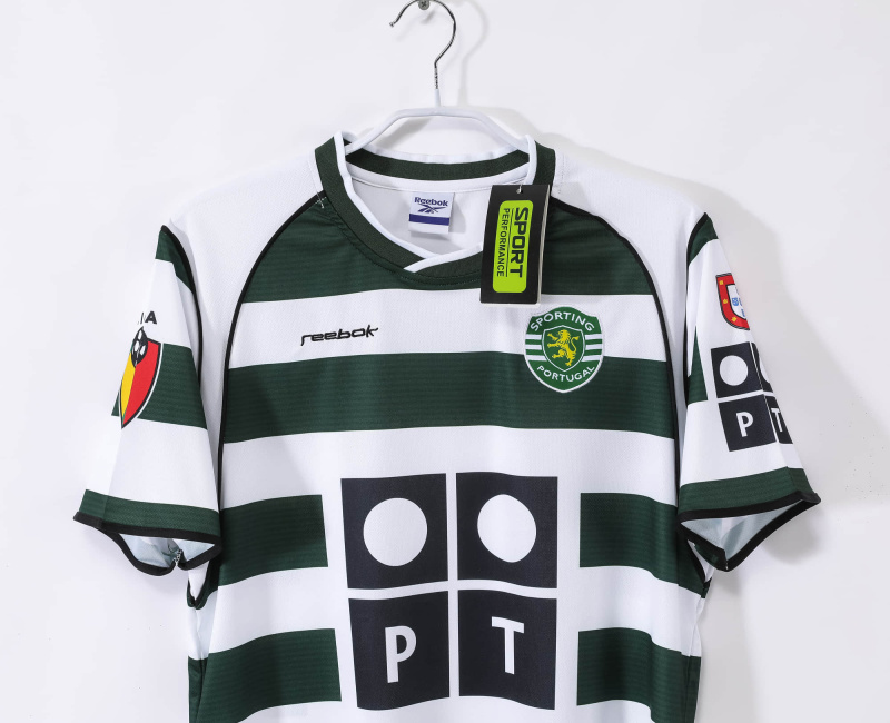 Sporting Lisbon Home 2001/03 Retro Football Jersey Sports Shirt