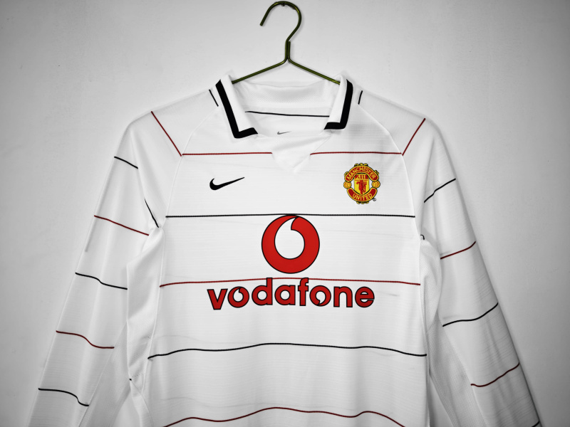 Manchester United 2 away Long sleeve 2003/04 Retro Football Jersey Sports Shirt