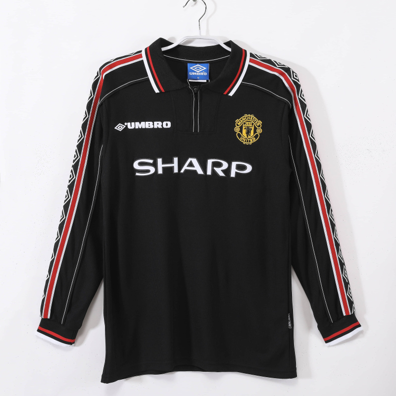 Manchester United away Long sleeve Retro 98/99 Football Team Shirt Jersey Sports Shirt