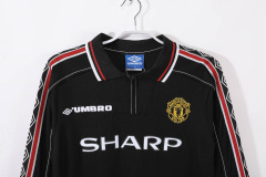 Manchester United away Long sleeve Retro 98/99 Football Team Shirt Jersey Sports Shirt