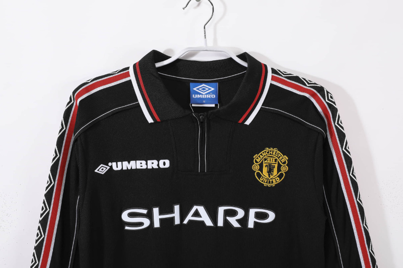 Manchester United away Long sleeve Retro 98/99 Football Team Shirt Jersey Sports Shirt