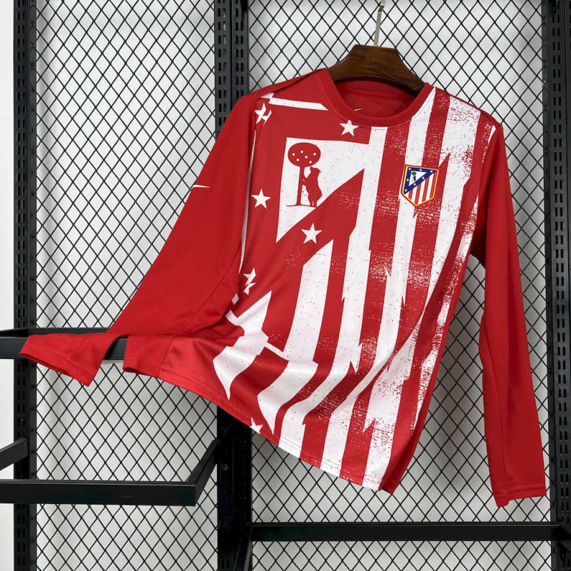 Atletico Madrid Pre-Match training Long Sleeve  25/26 new season Football Jersey Sports shirt