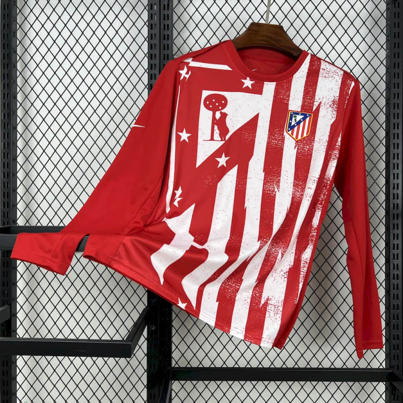 Atletico Madrid Pre-Match training Long Sleeve  25/26 new season Football Jersey Sports shirt