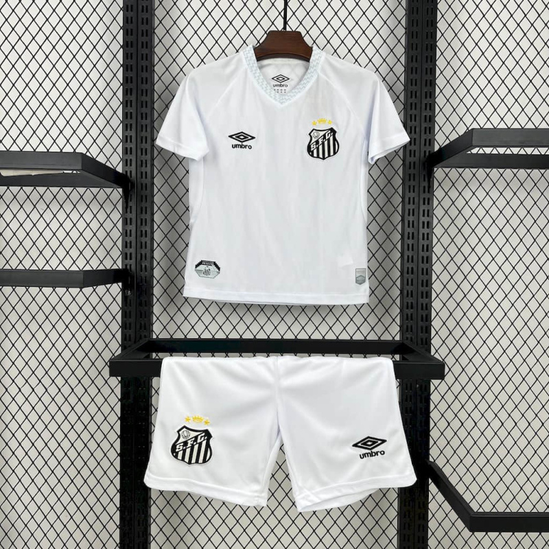 Kids Kit Santos Home  25/26 new season Football Jersey Sports shirt