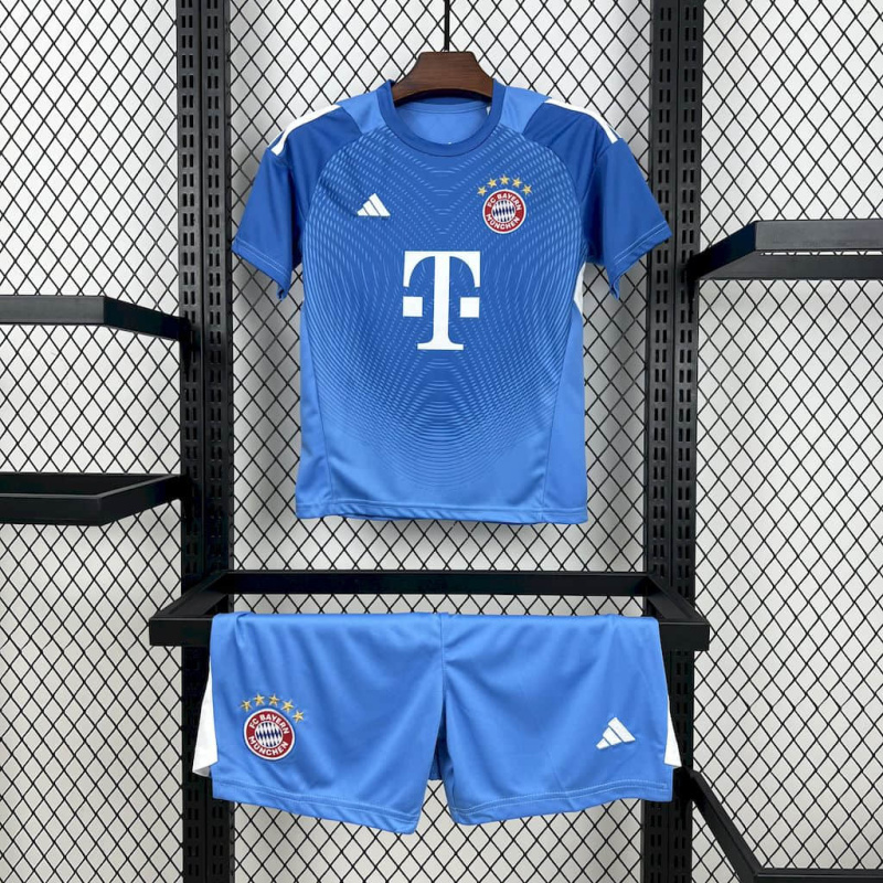 Kids Kit Bayern Munich Blackn Goalkeeper 2025/2026 new season Football Jersey Sports shirt