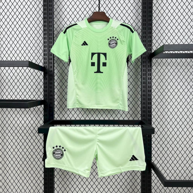 Kids Kit Bayern Munich Blackn Goalkeeper 2025/2026 new season Football Jersey Sports shirt