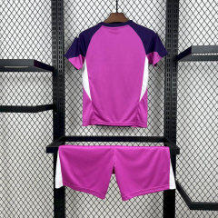 Kids Kit Real Madrid Purple goalkeeper 2025/2026 new season Football Jersey Sports shirt