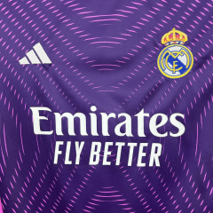 Kids Kit Real Madrid Purple goalkeeper 2025/2026 new season Football Jersey Sports shirt