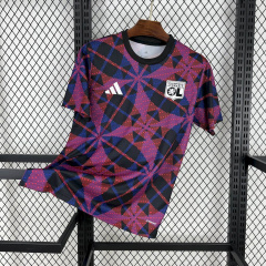 Lyonnais Pre-match training suit 2025/2026 new season Football Jersey Sports shirt