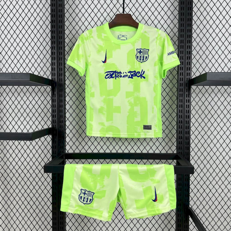 Kids Kit Barcelona 3rd away 2025/2026 new season Football Jersey Sports shirt