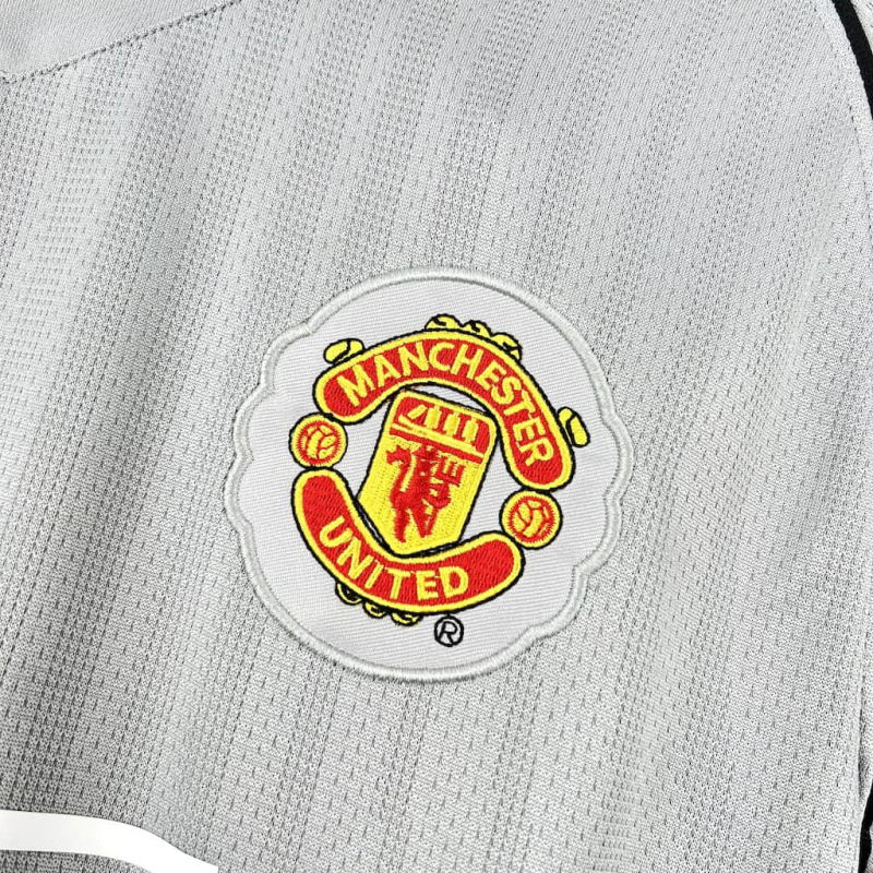 Retro Manchester United Grey Goalkeepe Long Sleeve 2007/08 season Football Jersey Sports shirt