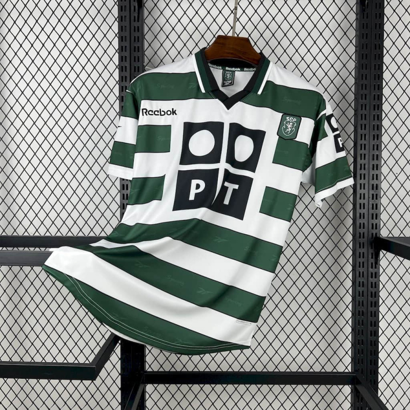 Retro Sporting Lisbon Home 2000/01 season Football Jersey Sports shirt