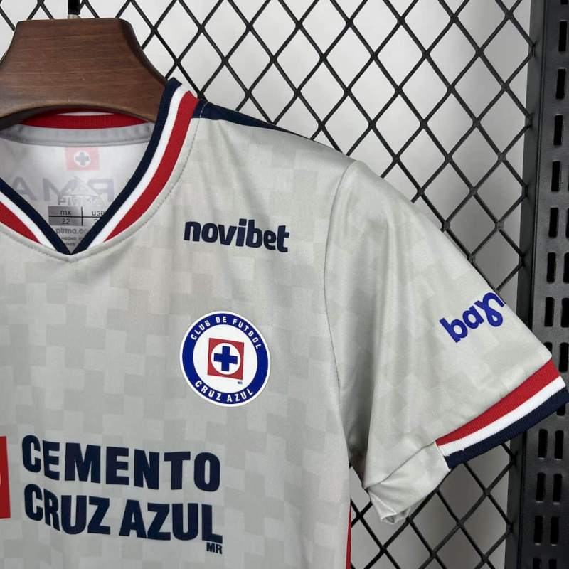 Kids Kit CDSyC Cruz Azul Away 2025/2026 New Season Football Jersey Sports Shirt