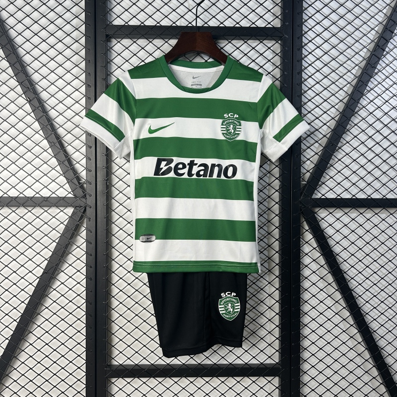 KIDS Sporting Lisbon Home 25/26 new season Football Jersey Sports shirt