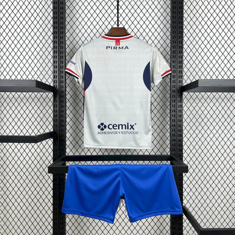 Kids Kit CDSyC Cruz Azul Away 2025/2026 New Season Football Jersey Sports Shirt